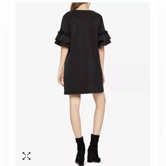 BCBGGeneration Tiered Tassel Dress V-Neck Black Summer Size XXS - Picture 2 of 8